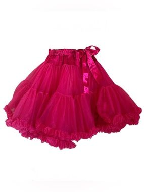 Vintage Tulle Petticoat Skirt - Hot Pink